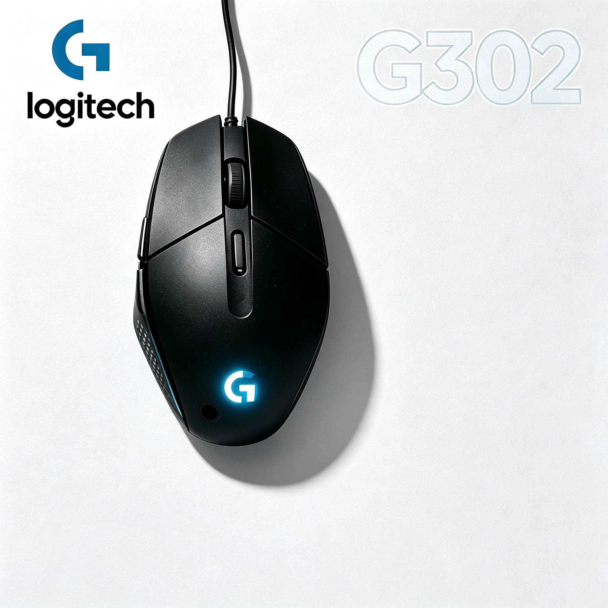 Logitech G302 USB Wired Gaming Mouse Stable 1000Hz Polling Rate RGB Side Light 4000DPI Mice For Laptop Desktop Office Gamer