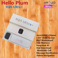 2025 El más nuevo reloj inteligente H26 Ultra Plus Hello Watch Serie 3 Pantalla Amoled 49 mm Frecuencia cardíaca Música Modo deportivo Smartwatch Hombres Mujeres