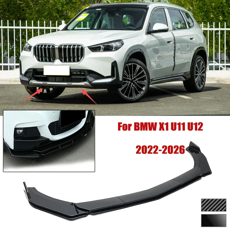 5pcs Front Bumper Shovel For BMW X1 U11 U12 2022-2026 Spoiler Front Bumper Deflector Anti Scratch Protection Device