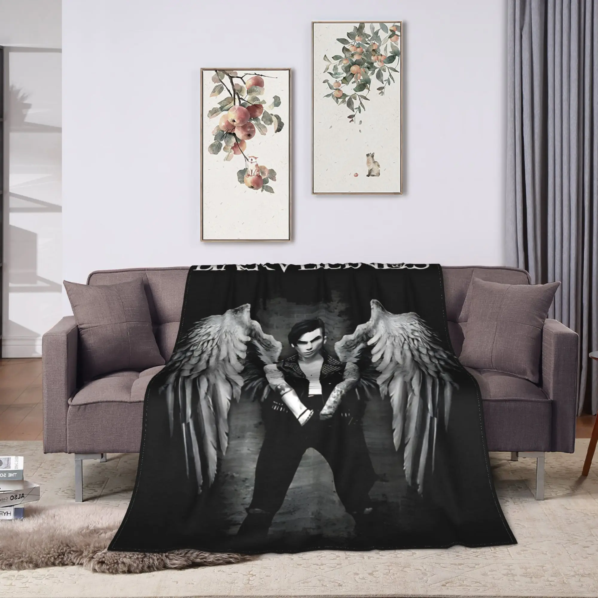 BLACK VEIL BRIDES BAND Flannel Blanket Winter  Soft Warm Throw Blanket for Kids Home Decor Pattern Bedspread Sofa Bed Cover