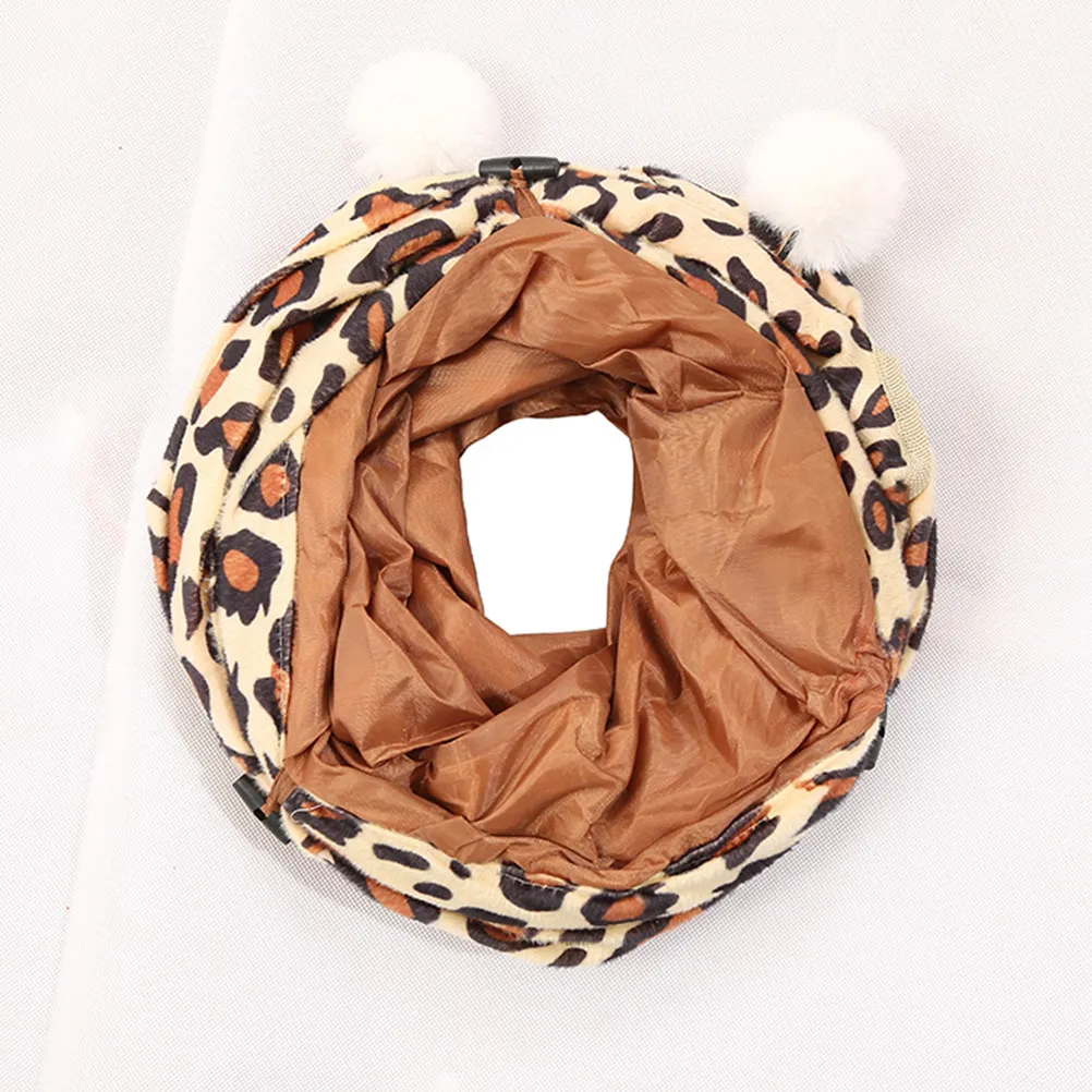 

Складной прочный туннель для кошек Leopard Cat Tunnel: интерактивная игрушка для тренировок, экономит место, лучшая игрушка для кошек