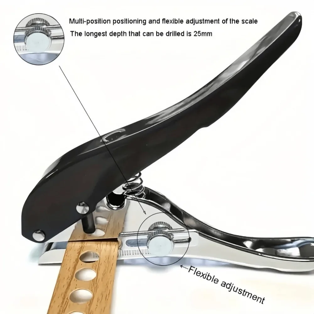 Spring-Loaded Carpentry Single Hole Puncher Manual Edge Band Woodworking Punching Pliers Nail Hole Professional Punching Tool