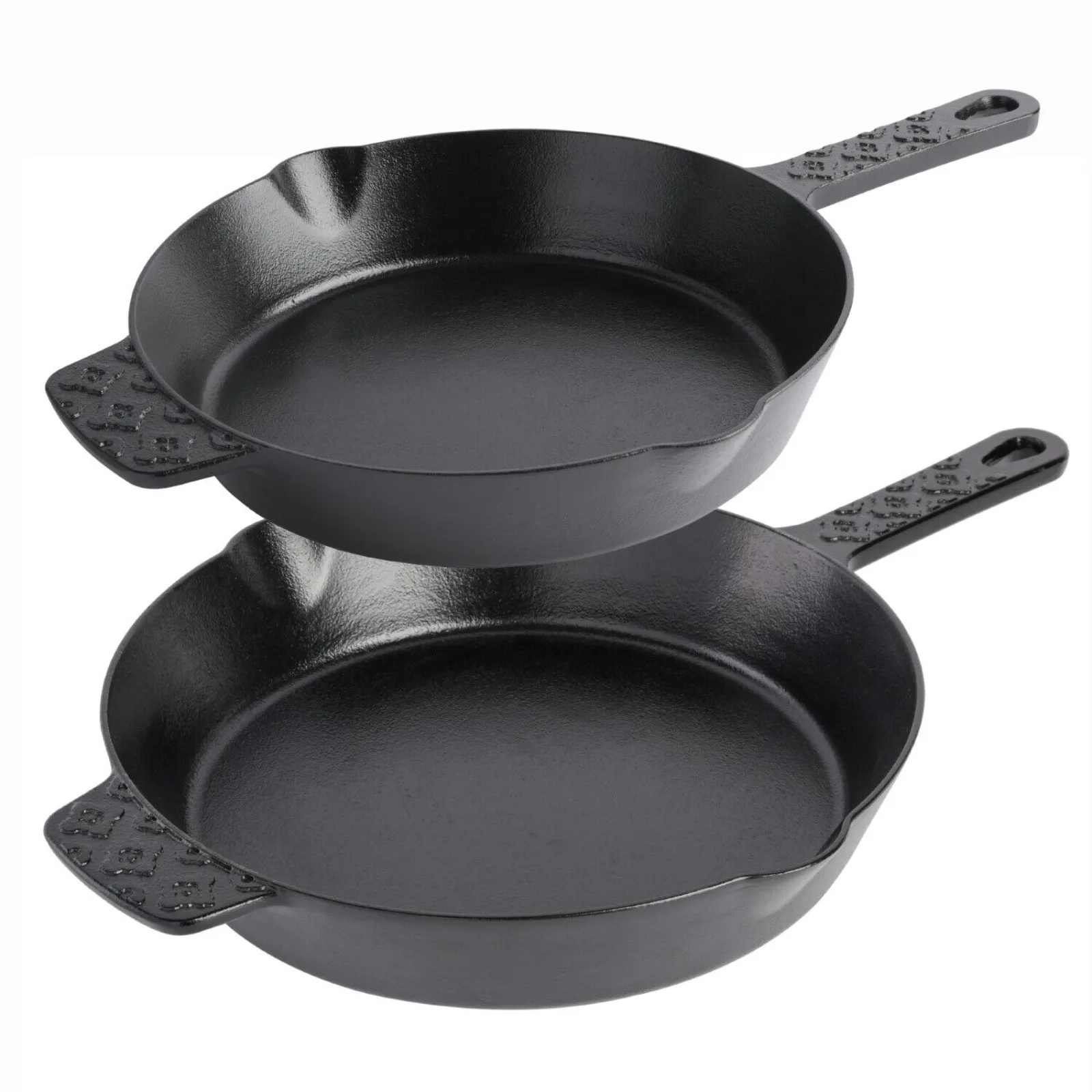 

US Savory Saffron Pre-Seasoned Cast Iron Skillet Set - 10" & 12"