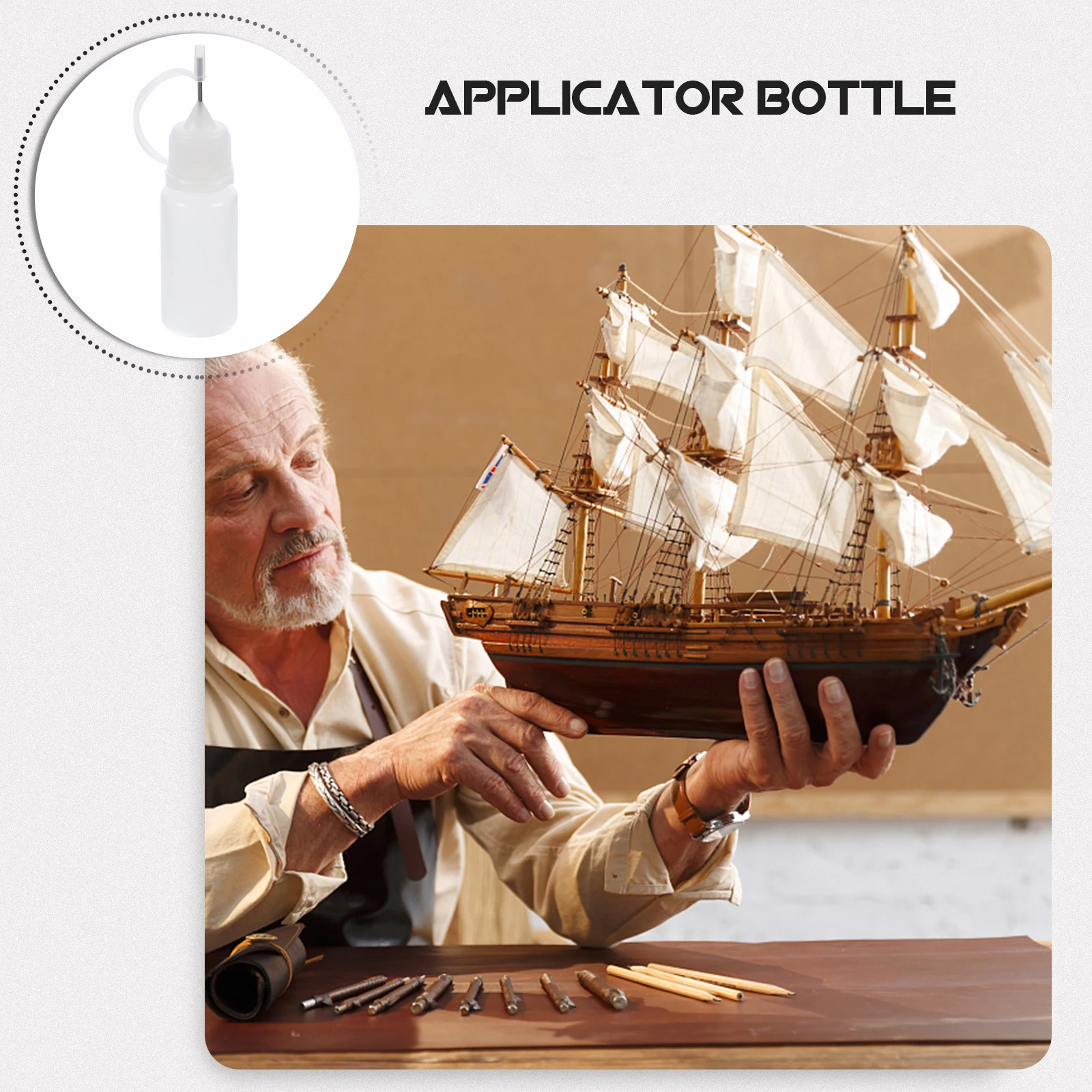 

10ml Applicator Bottle Glue Squeeze Tool Quilling Craft Rust Proof Metal Needle Bottle Oil Dispenser 8.4cm Small