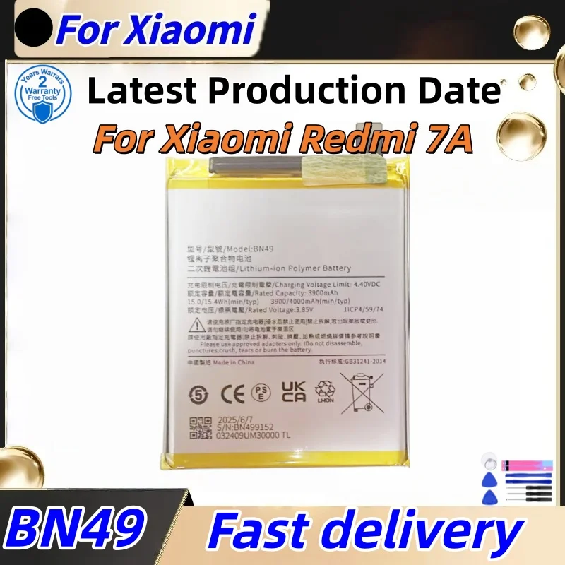 100% New Original High Quality BN49 4000mAh Battery For Xiaomi Redmi 7A For Redmi7A Replace phone Batteries Fast Shipping+Tools