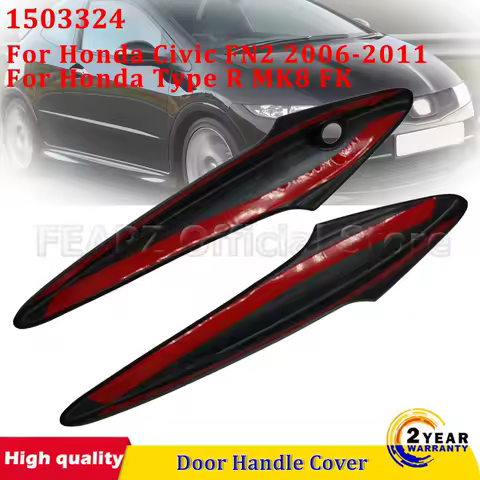 For Honda Type R MK8 FK Gloss Black Door Handle Covers For Honda Civic FN2 2006-2011 1503324 Easy installation Car Accessories