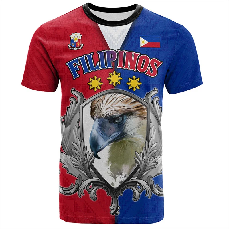 3D Philippines Filipinos Printing T Shirt Philippines IndependenceDay Graphic Tee Shirts Kid Fashion Vintage Short Sleeves Tops