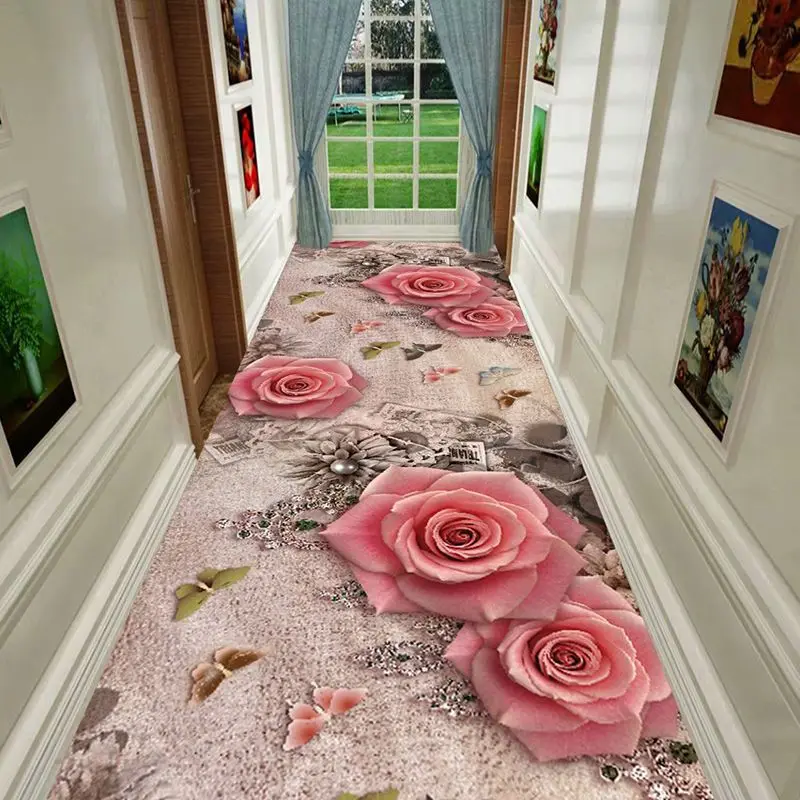 3D Runners Corridor Carpets for Hallway Living Room Decoration Home Hotel Lobby Long Carpet  Entrance Door Mat Stairs Area Rug