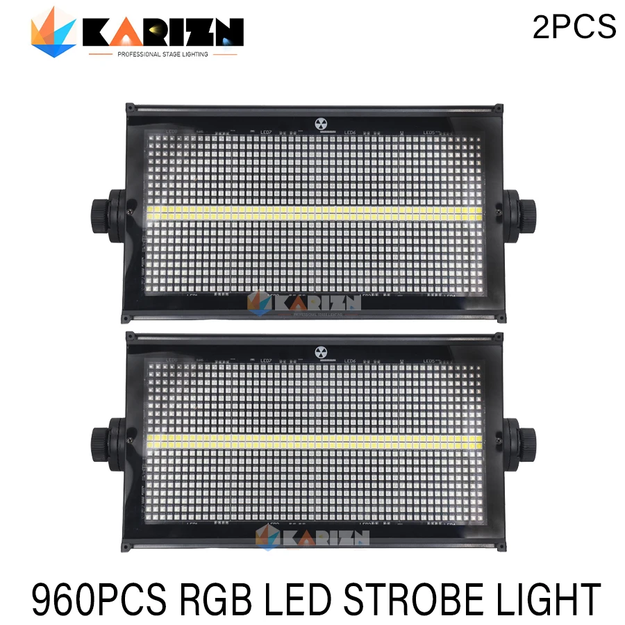 No Tax 2pcs LED Strobe Light  960pcs DMX RGB Strobe Light with DMX-512 Auto Sound Control Mode Led Stage Lights Disco  LED Flash