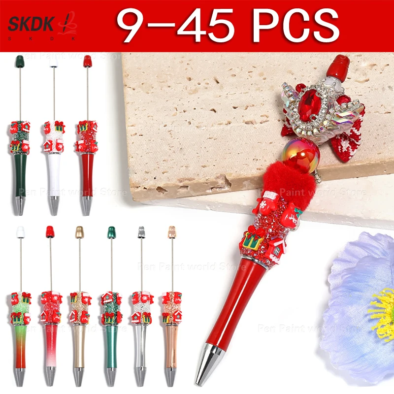 

9-45Pcs DIY Sparkling Glitter & Bead Pen – Creative Writing Tool Perfect for Birthday and Christmas Presents