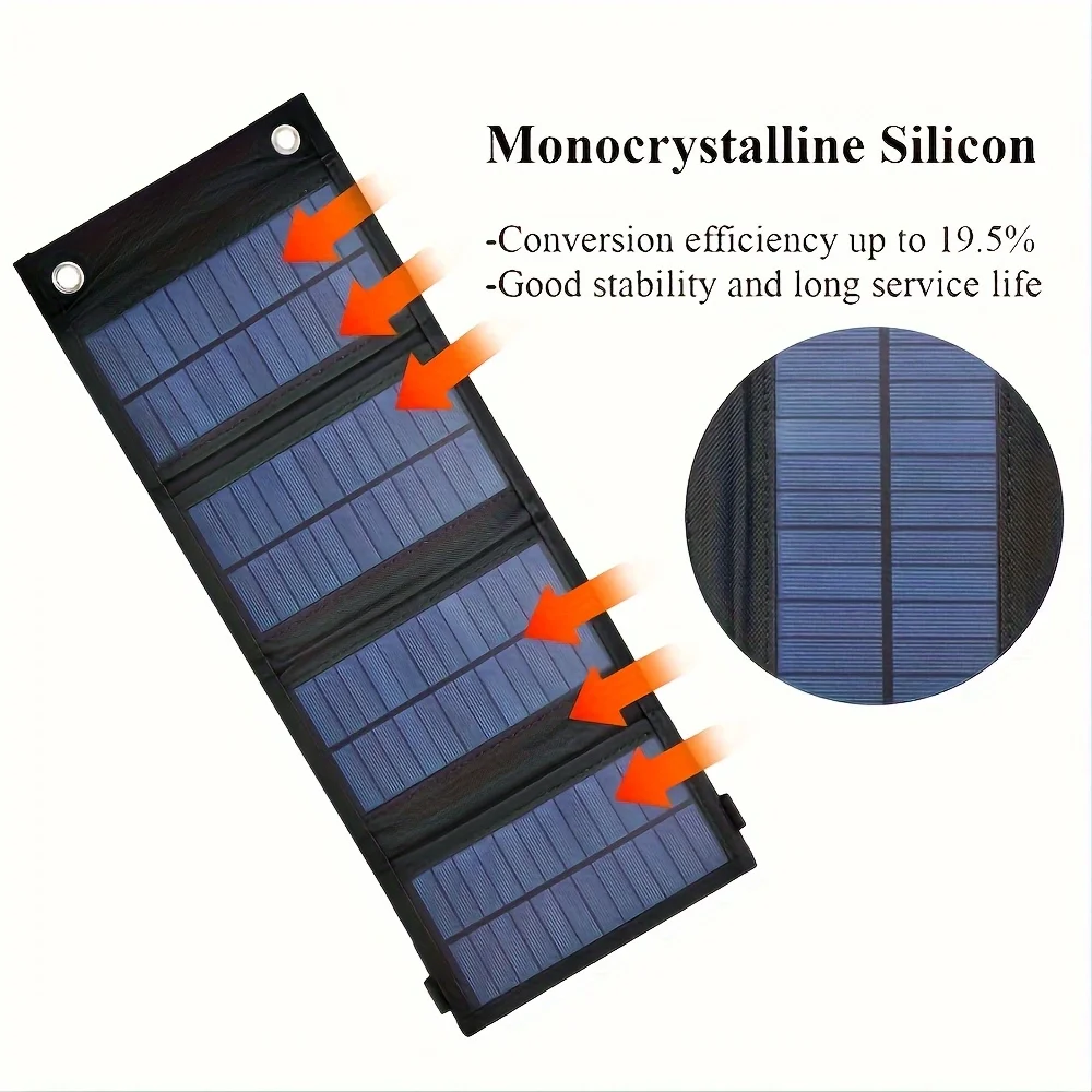 USB Foldable Solar Panel Portable Flexible Small Waterproof 5V Folding Solar Panels Cells For Mobile Phone Battery Charger