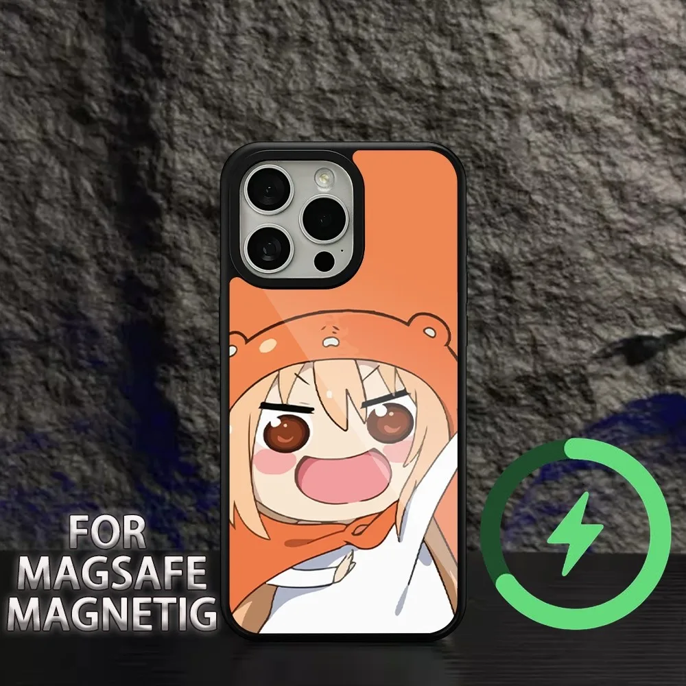 Anime chan Umaru Doma  Phone Case For iPhone 11 12 13 14 15 Plus Pro Max Charging  Magsafe Magnetic Wireless Cover