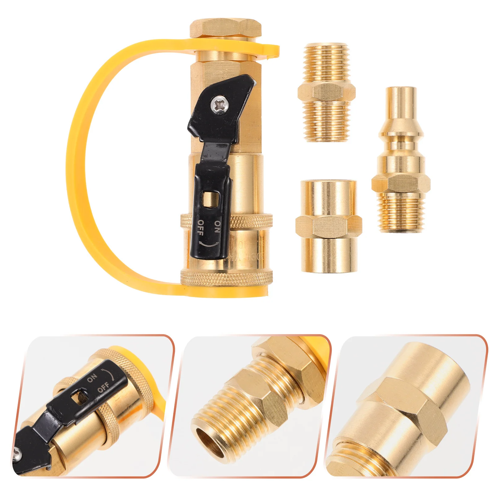

1Set Gas Can Converting Valve Premium Brass Propane Adapter Outdoor Camping Bbq Hiking Stove Connector Propane Adapter