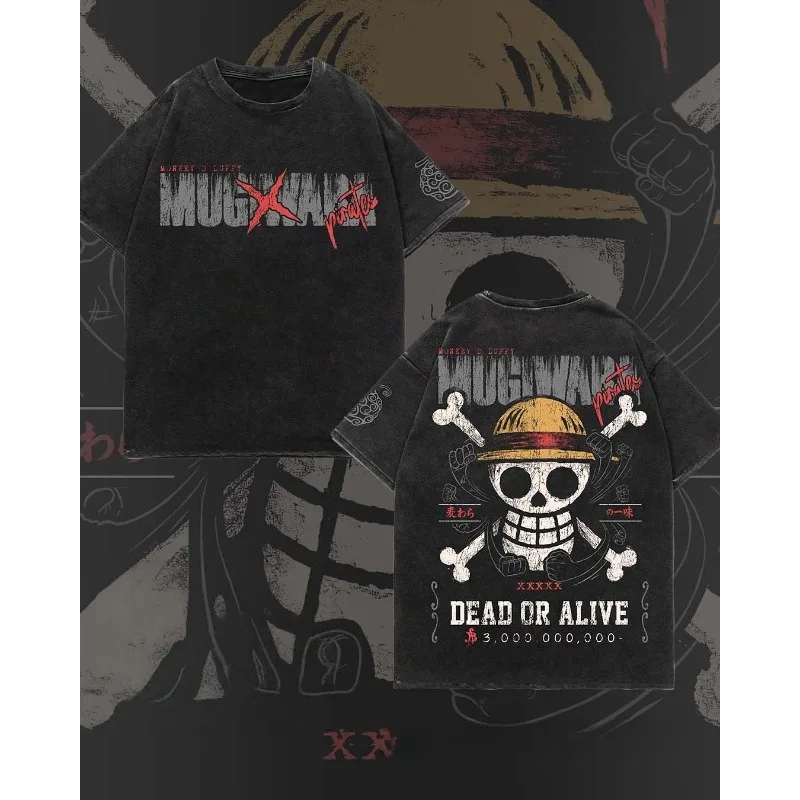 

Летние мужские стираемые футболки японского аниме цельный дизайн с принтами одежда Harajuku Y2K большие топы из 100% хлопка с половиной рукавов