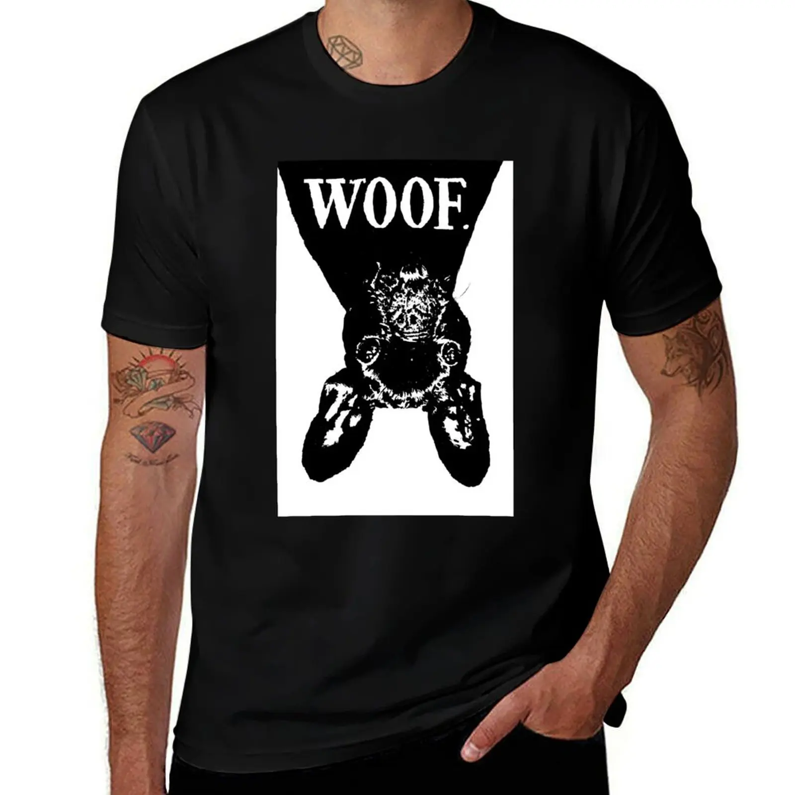 

Woof - Boston terrier T-Shirt vintage clothes sports fans anime shirt big and tall t shirts for men