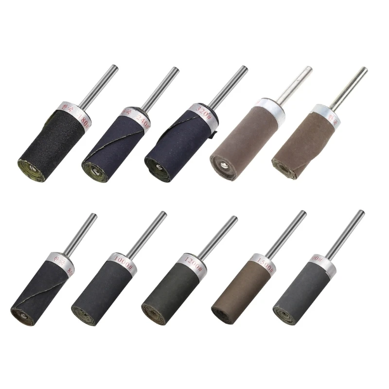 3mm Shank กระดาษทราย Rod แบบพกพากระดาษทรายบาร์ไฟฟ้าขัดขัดขัดสำหรับหัว 180 # สำหรับโรตารี่ถึง