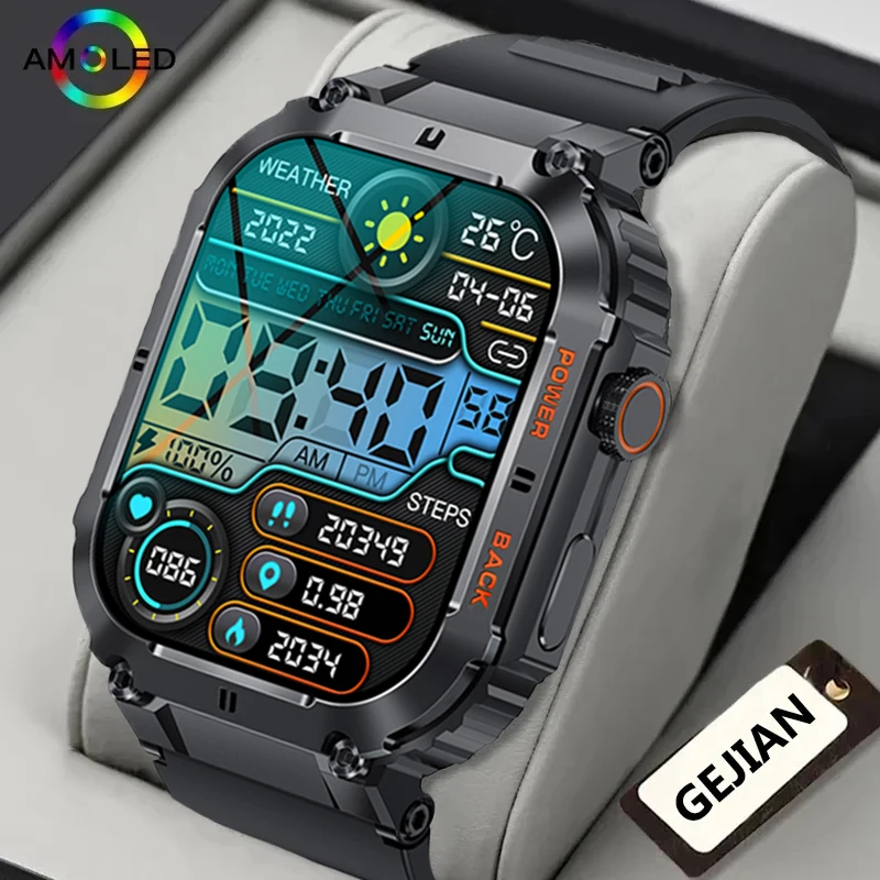 2024 Smart Watch Men's New Bluetooth Call 1.96-inch IPS Square Screen Full View Full Day Heart Rate Detection Sports Smart Watch