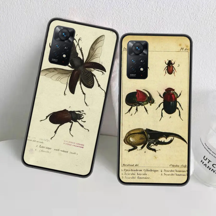 Bugs bees scientific decomposition Phone Case For Redmi Note 13 Pro 5G Plus 12 12C 10 10A 10C 9 9A 9C 9T 8 8A K60 K70 Pro Xiaomi