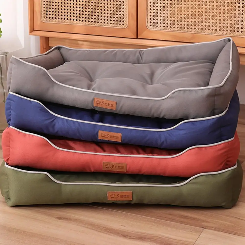 

Dog Bed Waterproof Dog Bed with Non-slip Cozy Bolster Cushion for Small Dogs Washable Pet Nest Mat for Extra Dogs Soft for Dogs