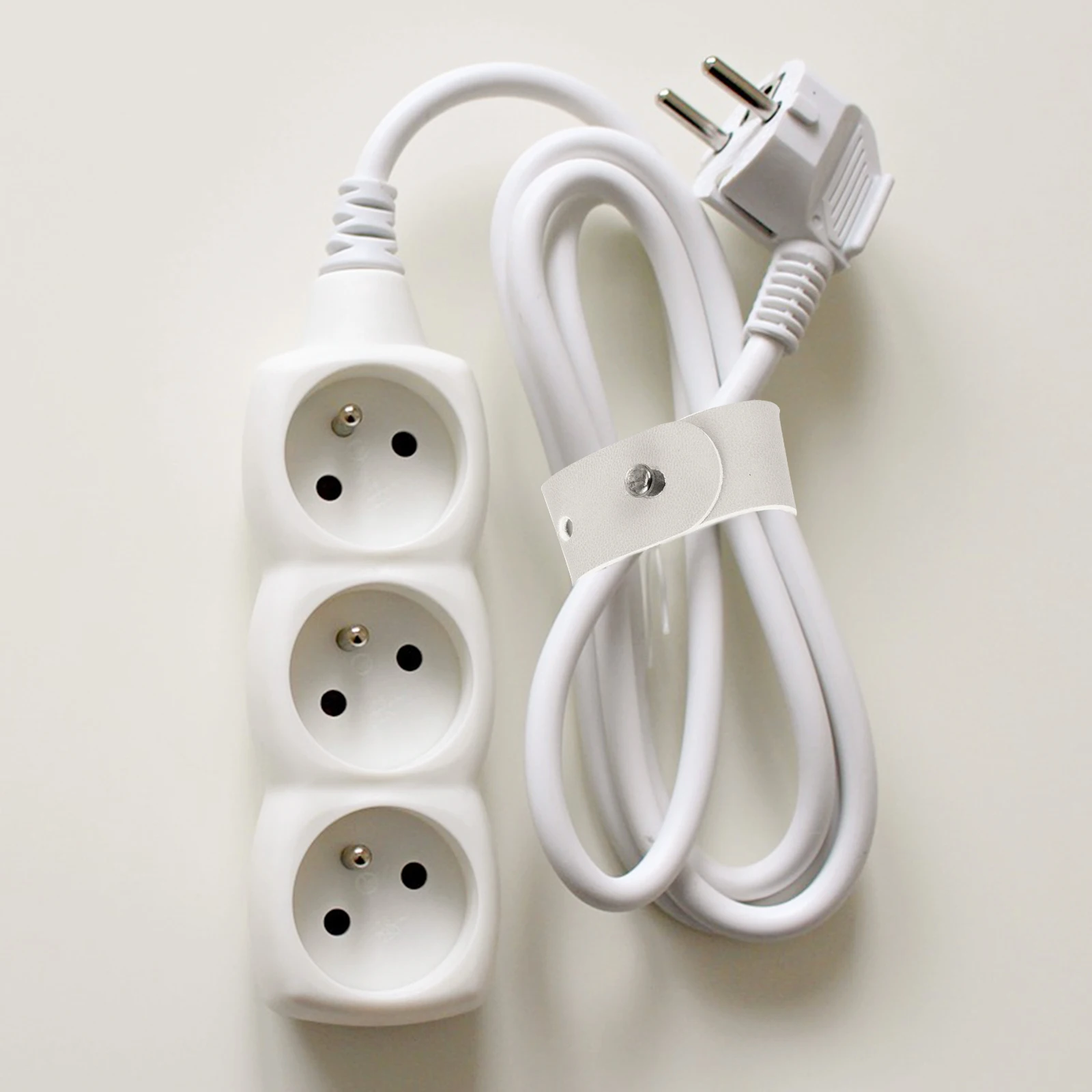 

6 Pcs Ties Wire Winder Travel Cable Organizer Manager Reusable Cord for Electronics White Holders Small Buckle