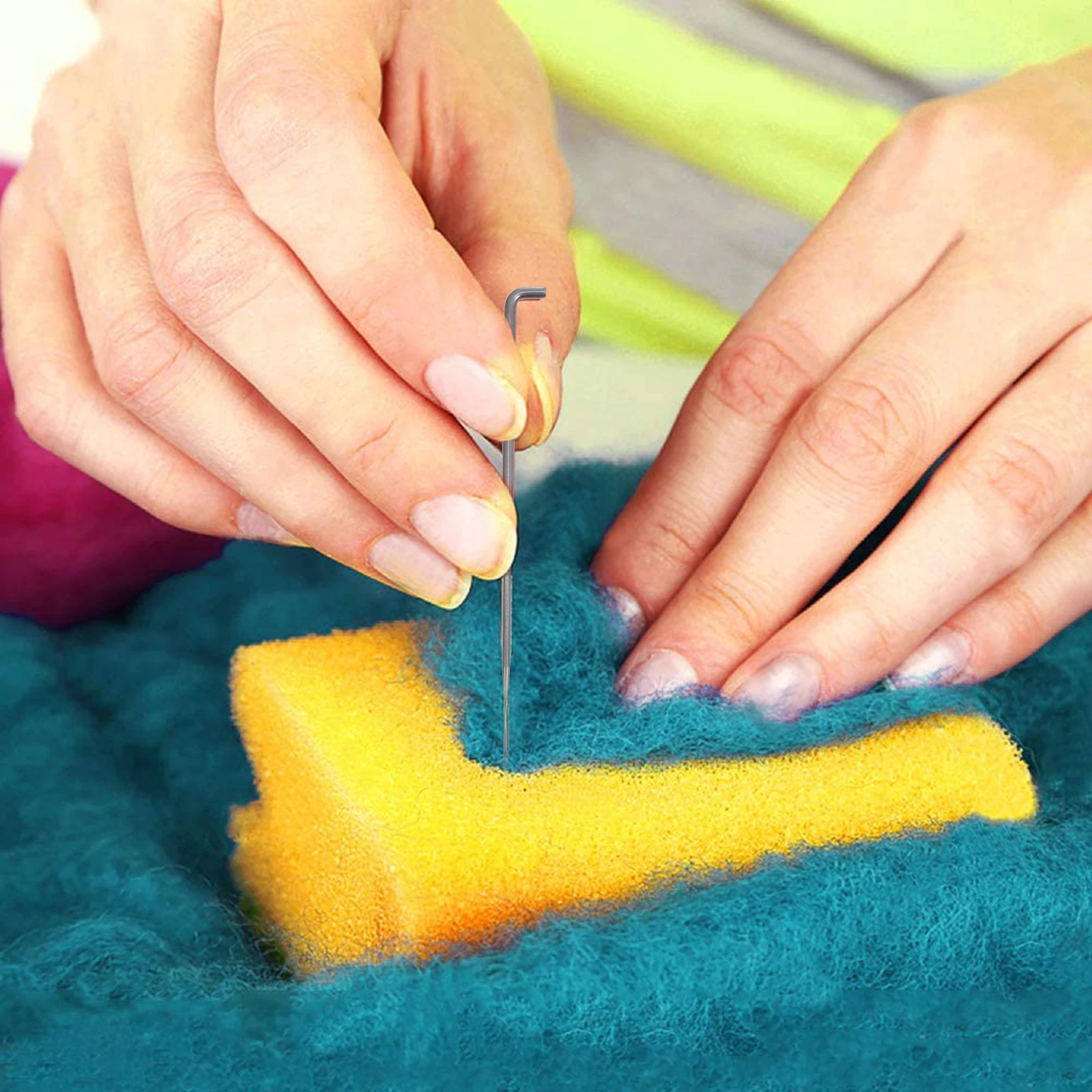 

1Set Wool Felting Needle Tool Needle Felting Needles Stainless Steel Wood DIY Craft Supplies for Wool Felt Nonwoven Materials