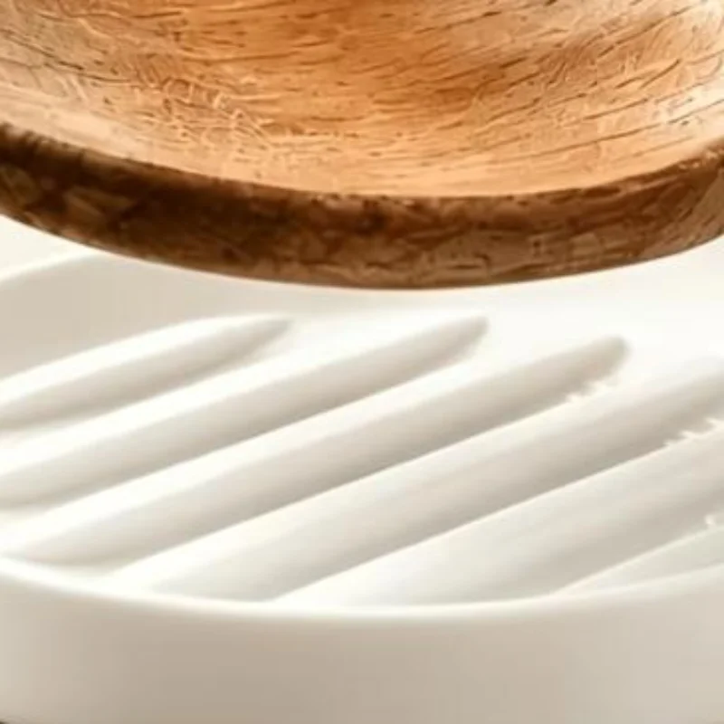 White Minimalist Draining Spoon Holder Heat Resistant Non Slip Kitchen Countertop Spatula Ladle Storage Rack
