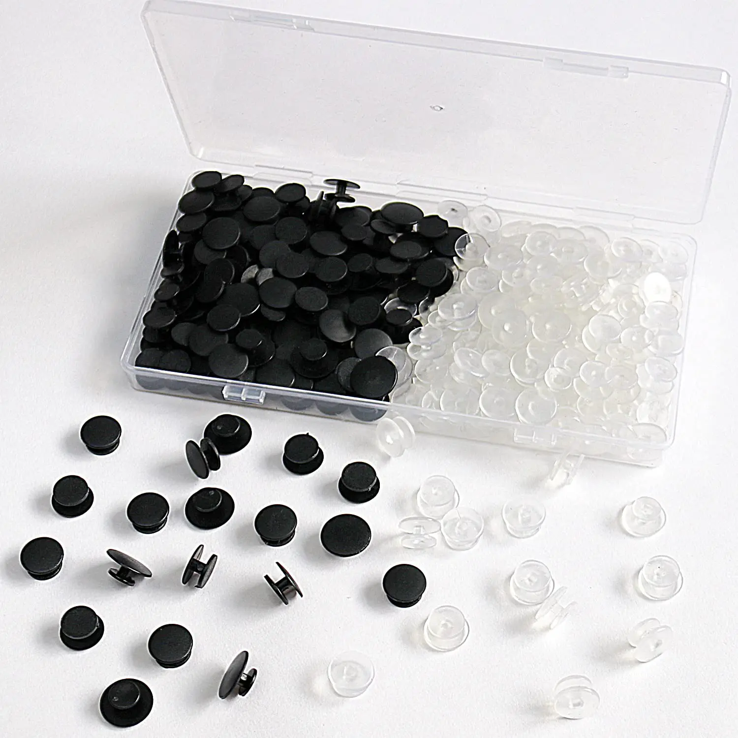 50PCS Buckle Plastic Button, 3 Colors Shoe Charm Buttons Round Buttons DIY Shoes Charm Accessories for Flat Shoe Charms