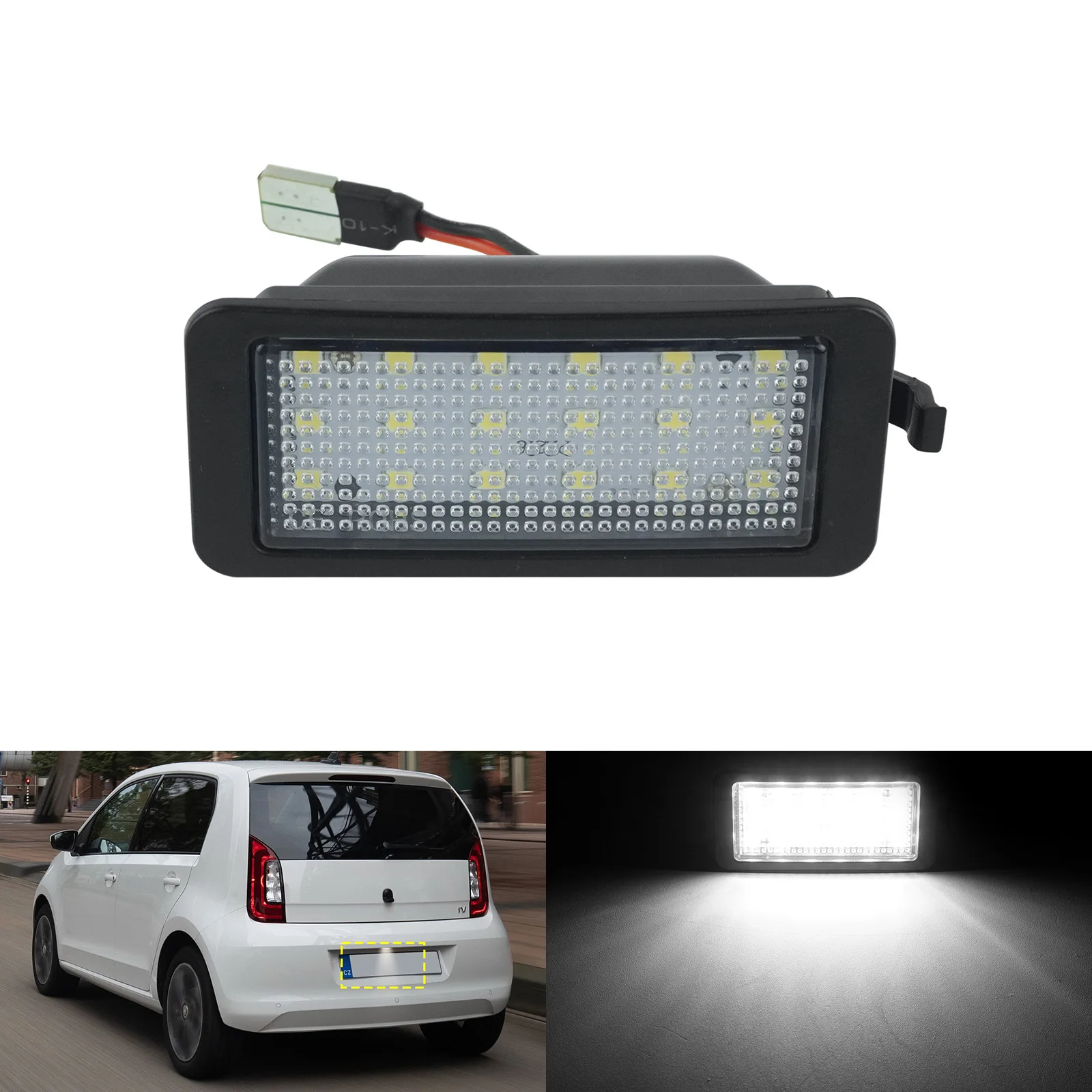 1pcs For Seat Ibiza IV 08-12 SC coupe 3-door Canbus LED License Number Plate Light For 2011+ VW Up! E-Up Skoda Citigo Seat Mii