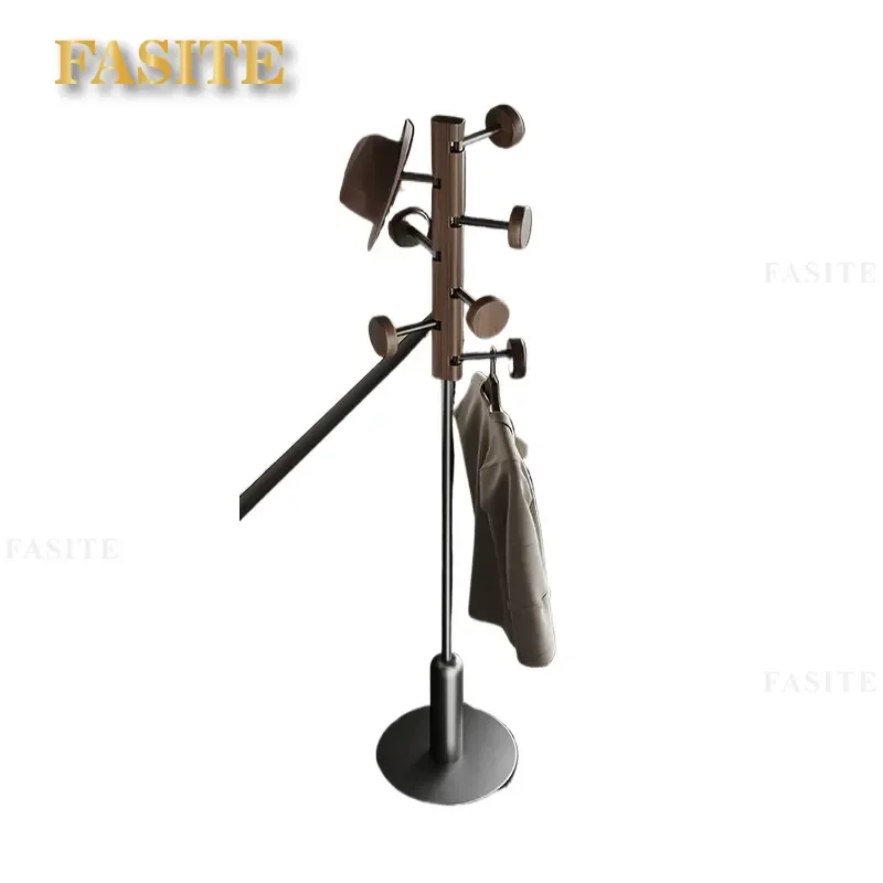For Italian Style Small Floor Hanger Household Door Coat Rack Bedroom Solid Wood Designer Clothes Rack Minimalist Space