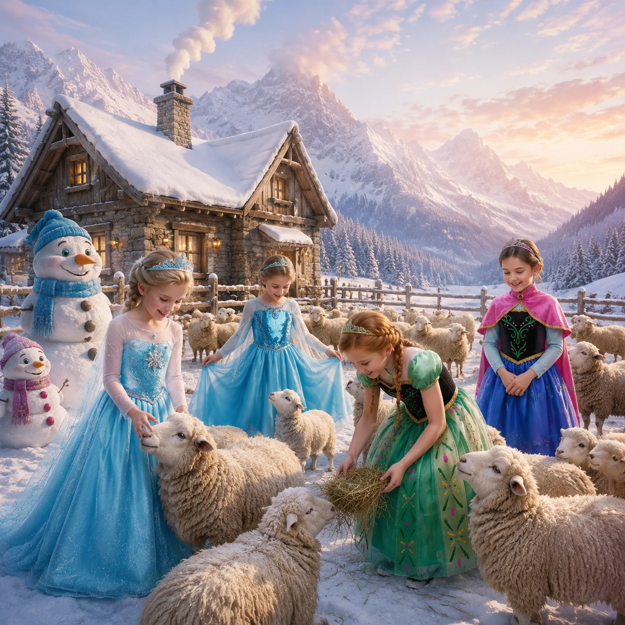 Frozen Elsa Anna Snow Queen Tulle Princess Dress for Girls Birthday Halloween Christmas Carnival Cosplay Outfit Kids 2-8Y view 3