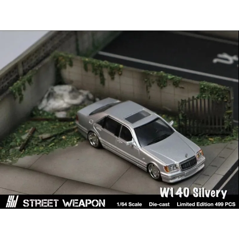 SW 1:64 W140 نموذج سيارة مصنوع من خليط معدني محاكاة، لعبة للأولاد، عنصر عرض قابل للجمع للبالغين.