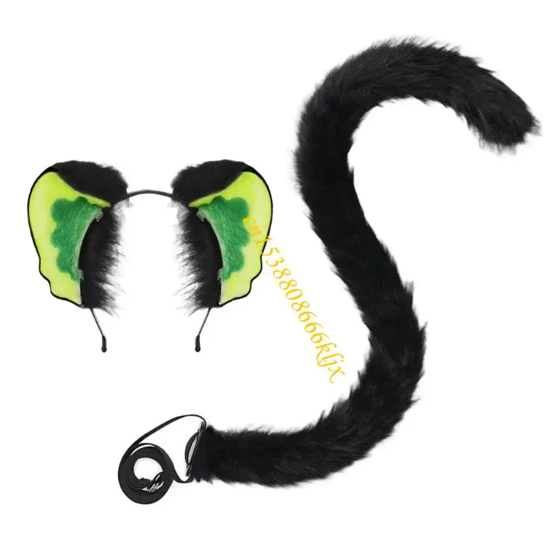 

Cats Foxes Wolf Animal Cosplay Costume Ears Tail Cats Ears Headbands Foxes Tail 066C