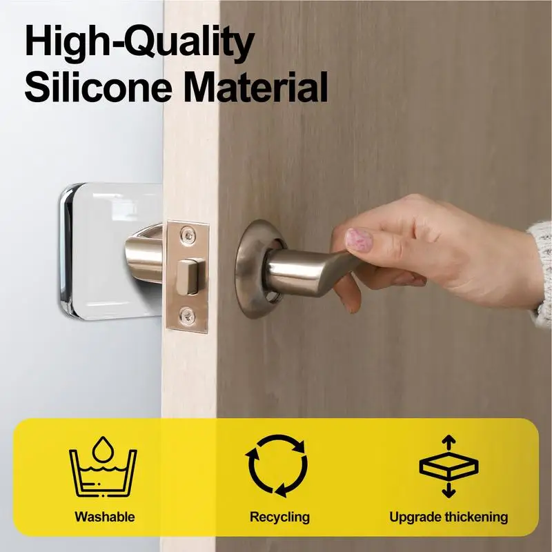 Door Knob Wall Protector 6pcs Wall Protector Silencer Door Handle Stopper Door Wall Protector Reduce Noise For Tables Chairs