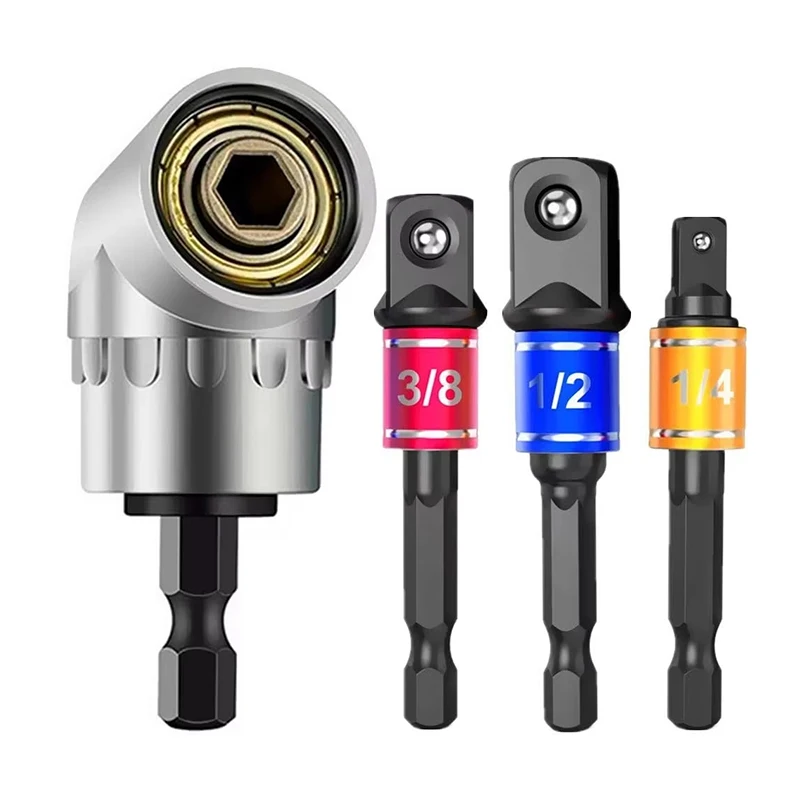 

Impact Grade 105 Degree Angle Socket Adapter Power Hand Tool Part Driver Extension Set Screwdriver Holder Drill Nut Attachment