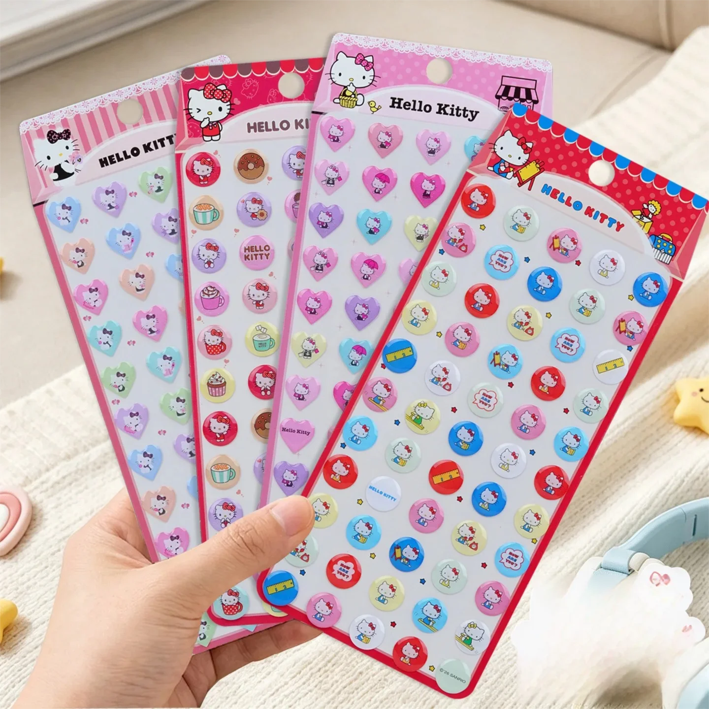 4-個のハローキティステッカー-クロミ-マイメロディ-シナモロール-かわいいデカール-ジャーナル-スクラップブック-ラップトップ-電話ケース-diy-装飾用