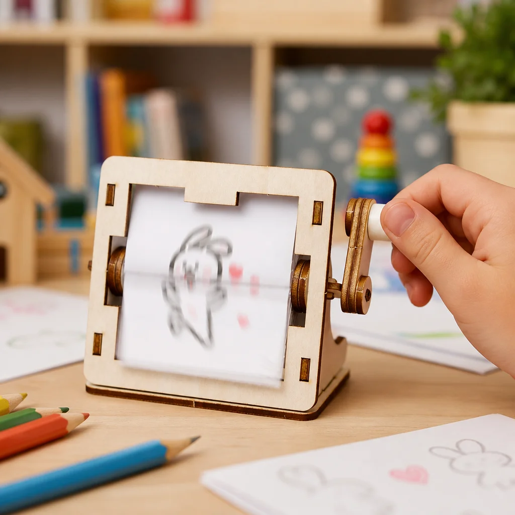 Wooden DIY Mechanical Dog Slapping Butt STEM Science Kits for Kids Funny Physics Educational Toy 3D Puzzle Creative Decompress