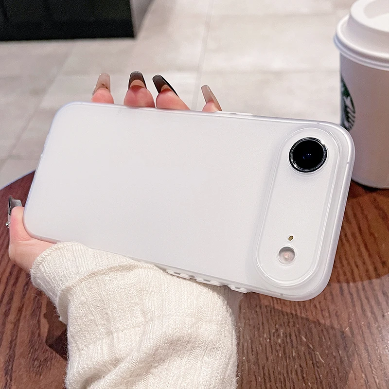 0.45mm 超薄型 マット ソフトシリコンケース iPhone Air 17 16 15 14 Pro Max Plus 16E キャンディーカラー 半透明 スリム クリアケース