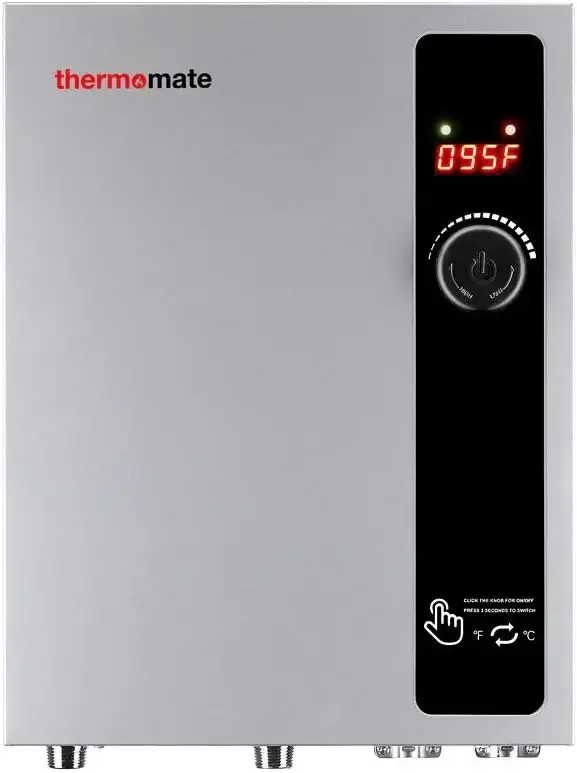 Tankless Water Heater Electric 24kW 208~240 Volt, thermomate On Demand Instant Endless Hot Water Heater, Digital Temperature