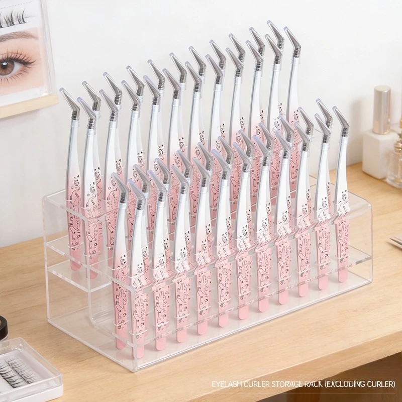 Clear Acrylic Lash Tweezer Holder Stand, Women Eyelash Extension Tweezer Organizer Display Rack, Professional Makeup Tool