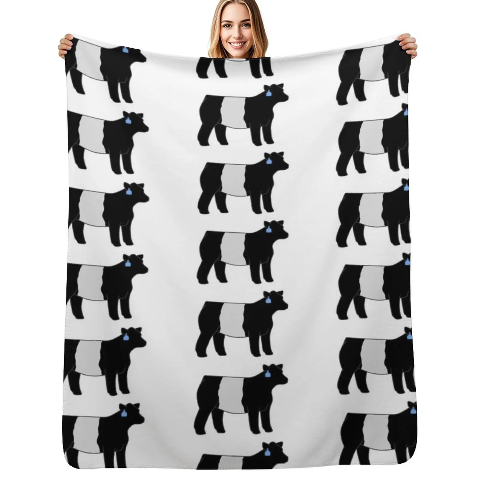 

Belted Galloway Heifer Throw Blanket Lightweight Warm Blanket for Travel Camping