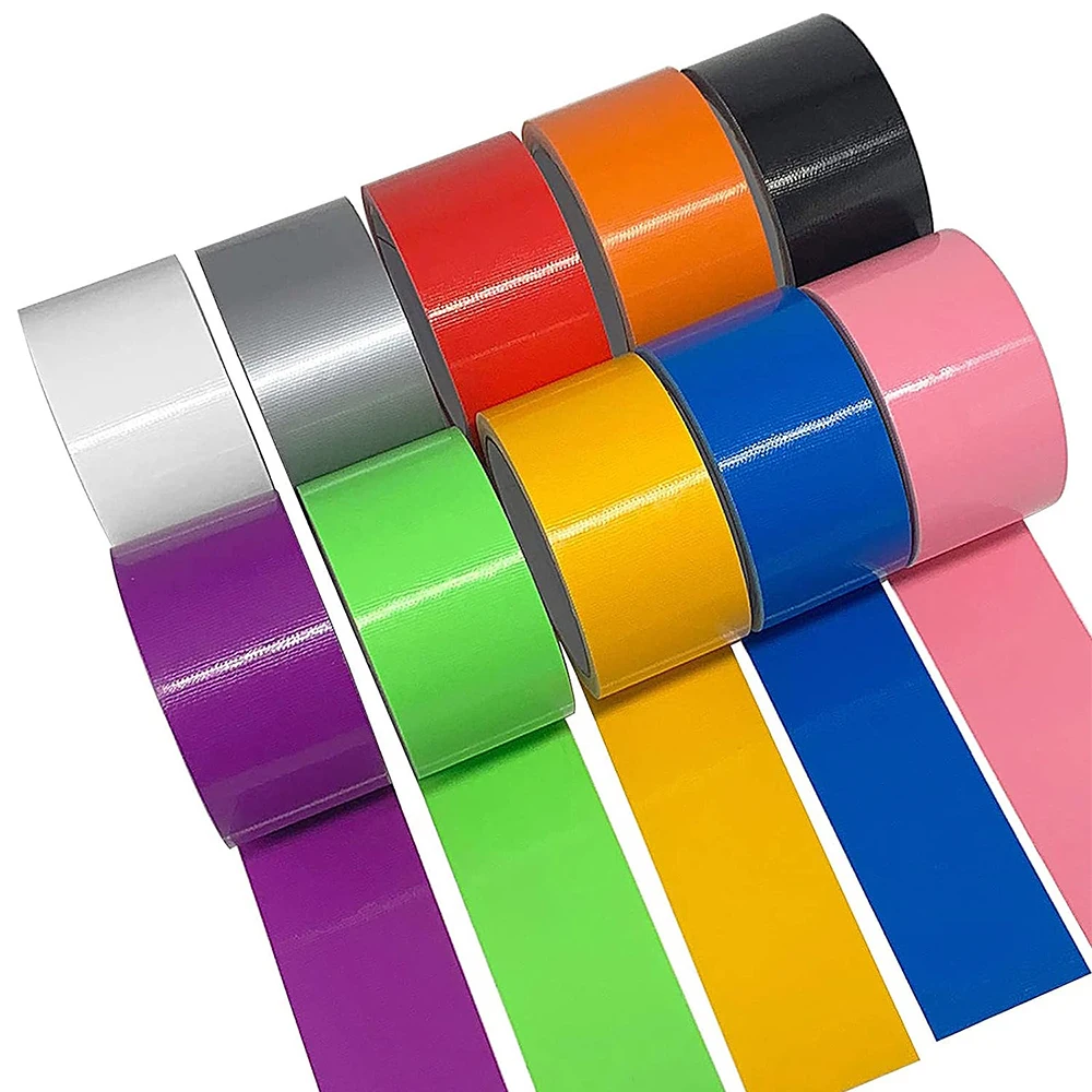 

4.5cm*10m Colored Extra Strong Self-adhesive Tape Waterproof Heavy Duty No Residue Craft Duct Tape for DIY Art Packaging Coding