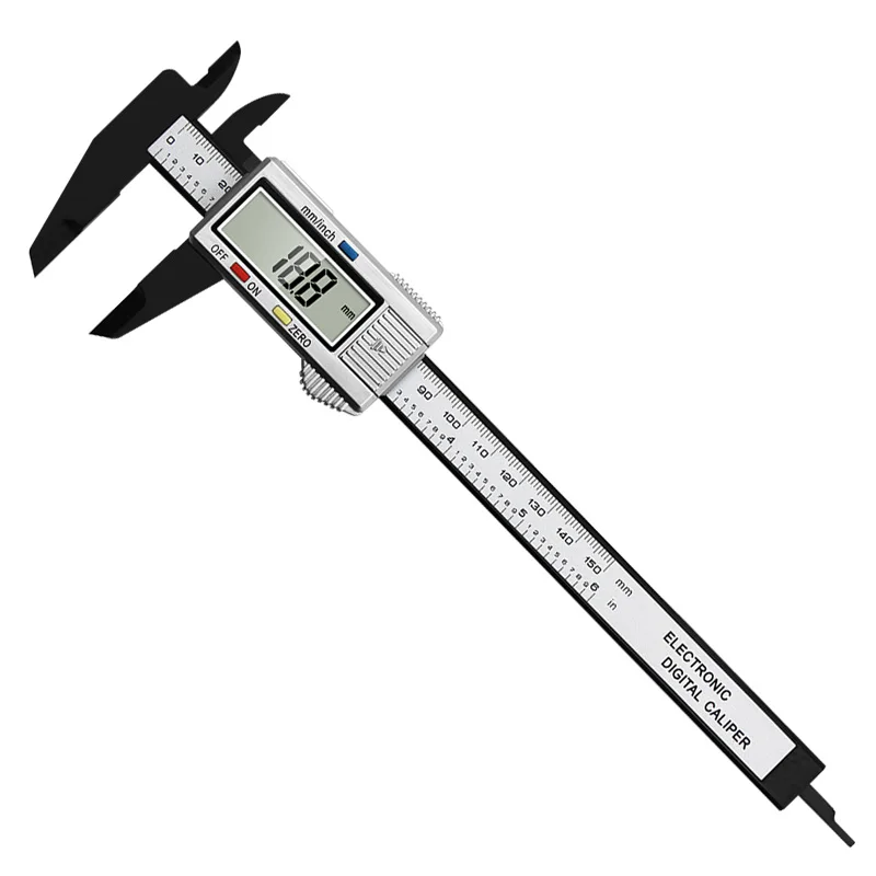 0-150mm Electronic Digital Caliper Dial Vernier Mini Gauge Micrometer Measuring Tool Student Digital Ruler ABS Plastic Inch/mm