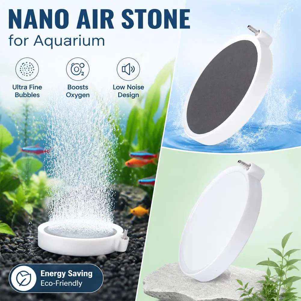 Ultra-Fine Aquarium Air Diffuser Flat Corundum Bubble Stone For Fish Tank Oxygen Aerator Efficient Aeration System Multi Size