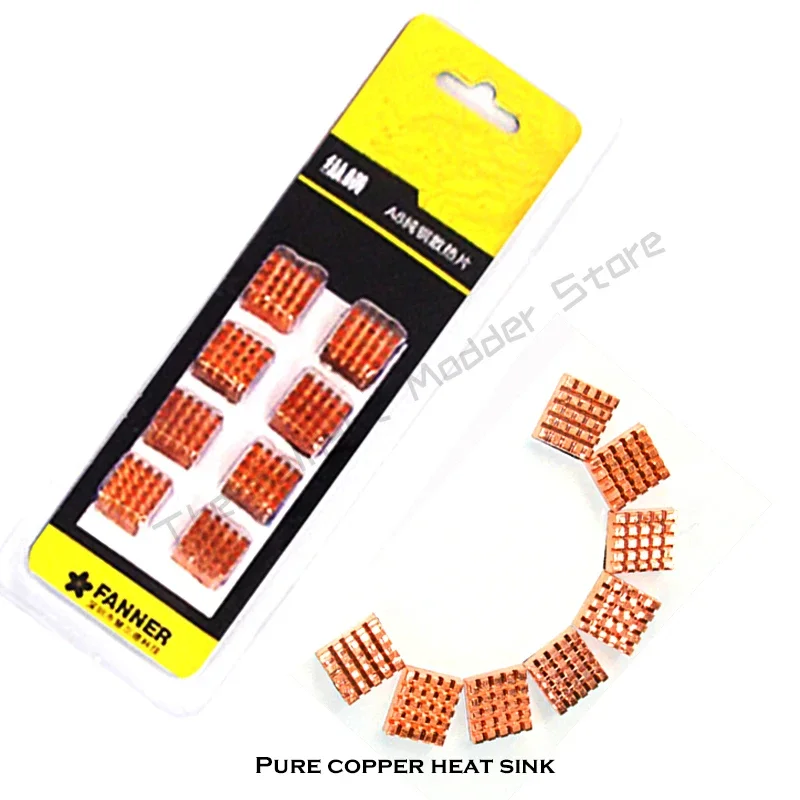 Pure Copper Memory VRAM Heatsink 14X12mm for Graphics Card & Notebook Backup Self-adhesive Video Thermal Pad