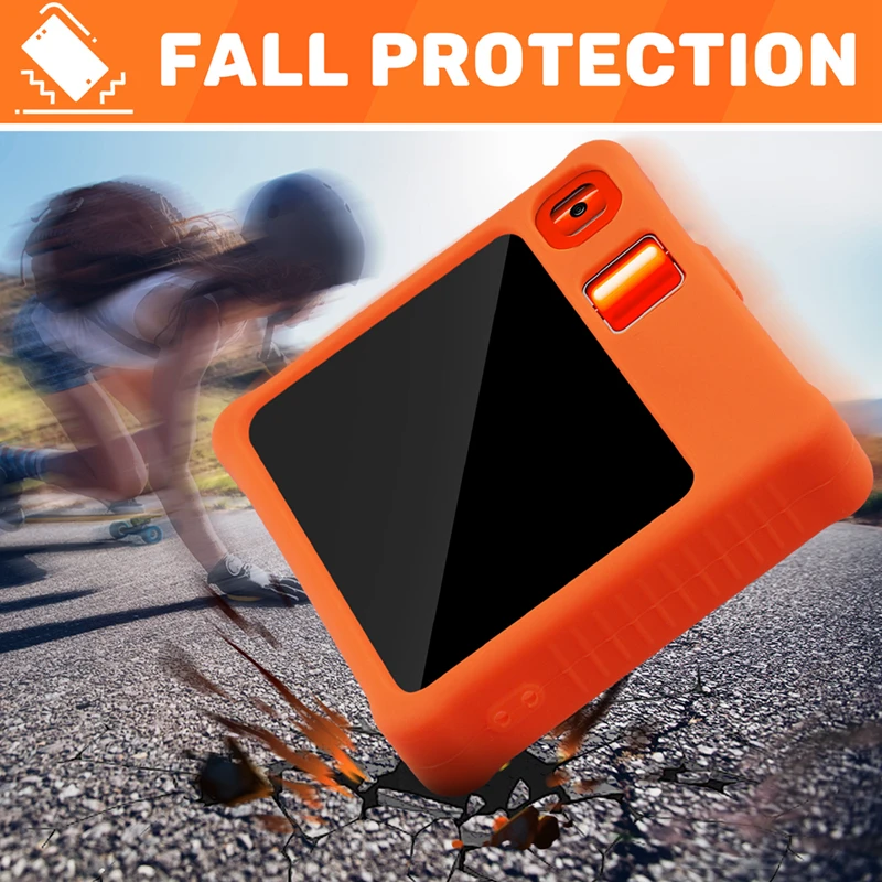 حافظة واقية من السيليكون لجهاز R1 AI غطاء حماية من السيليكون مضاد للانزلاق مناسب تمامًا لـ R1 AI