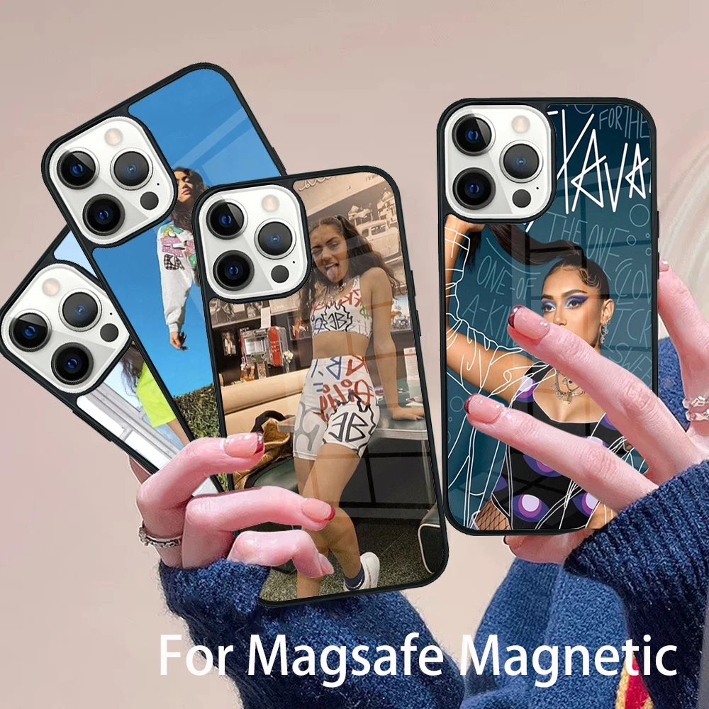 

Avani Gregg Phone Case Magesafe Magnetic Wireless Charge Cover For IPhone 16 11 12 13 14 15 Pro Max Plus Mini