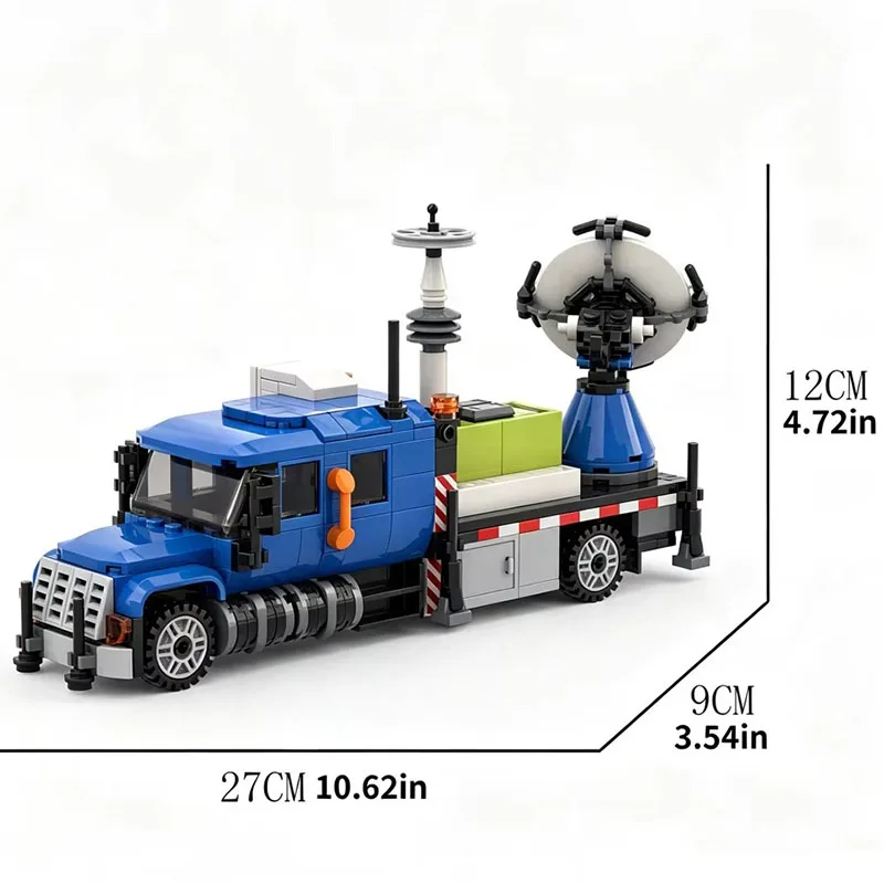 Tornado Interceptor Observation Truck Building Blocks, MOC TIV Science Research Vehicle Model, Collectible Display Gift