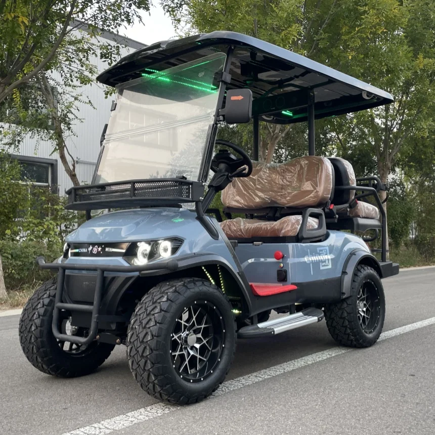 

Wholesale Aluminum Alloy Frame Lithium Battery Powered Electric 60V/72V Lithium Utility Vehicles 4 Seats Electric Car For Adults