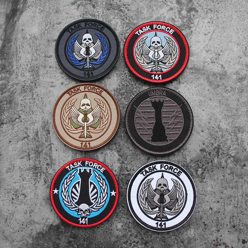 Outdoor Bag Anime 141 Task Force COD Badge UMBRA Shadow Team Embroidered Armband Spades DIY Helmet Backpack Hook Loop Patch