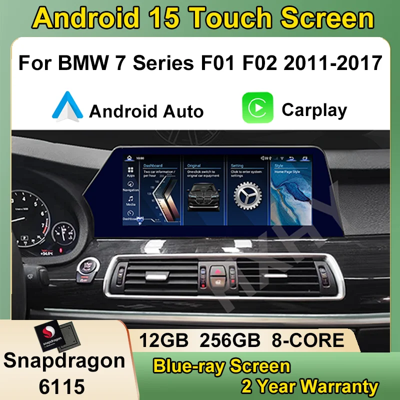 

Android 15 12+256G Radio Gps Navigation Auto Carplay Car Multimedia Dvd Player Blade Screen For BMW 7 Series F01 F02 2009-2015